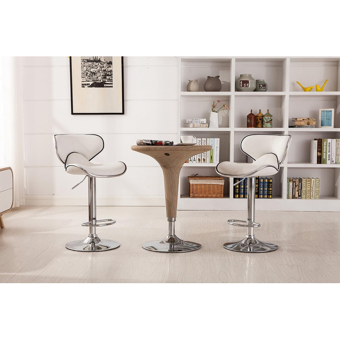 Барний стільць Roundhill Furniture Masaccio з м'яким сидінням з екошкіри, поворотний, з підйомним механізмом, сірий (набір 2 шт.)