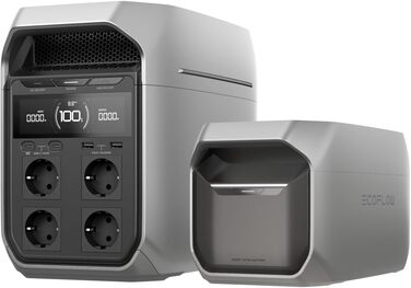 Портативна електростанція EcoFlow DELTA 3 Plus+EB: 1024 Wh, LiFePO4, 1800W (3600W пік), сонячний генератор для резервного живлення та кемпінгу