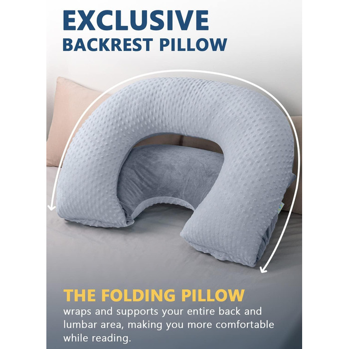 Подушка для читання INSEN (Сірий, Базова)