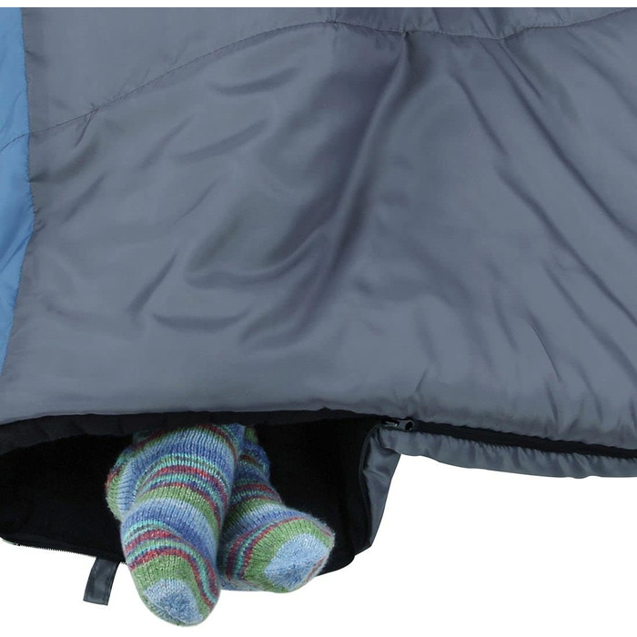 Ваш спальний мішок GEAR 2 Man Sumatra Duo -7C Спальний мішок з подвійною ковдрою 230x160 см 100 бавовняна підкладка Синій сірий