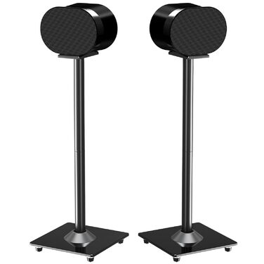 Підставка для колонки Sonos Era 300 ELIVED, підлоговий стійка зі скляною основою, висота 80.7 см, чорна, 1 пара (EV5026)