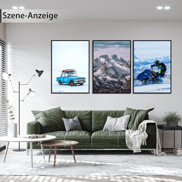 Набір фоторамок 50x70 см (3 шт.) Чорні, дерев'яні рамки для фото, картин, постерів 50х70 см