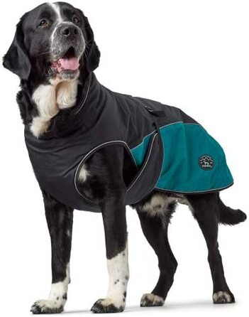 Пальто для собак Hunter UPPSALA ALLROUNDER, 2-в-1, флісова підкладка на ґудзиках, водовідштовхувальне, 40, антрацит/бензин 40 антрацит/бензин