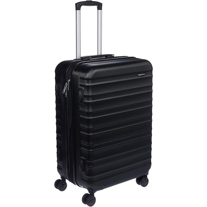 Жорсткий Спиннер, переносний, розширюваний валізу Багаж з колесами Чорний Чорний Одномісний