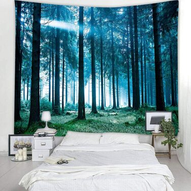 Гобелен RAILONCH Forest Tapestry з цифровим друком, м'яка тканина з мікрофібри, 150x130 см, декор Queen Dorm