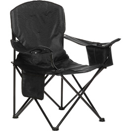 Крісло для кемпінгу з холодильним відділенням (X-Large, з м'якою оббивкою, чорний)