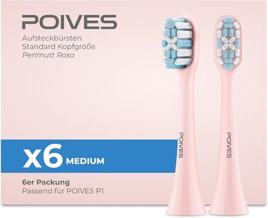 Електрична зубна щітка POIVES P1 Pro з датчиком тиску, 72000 рухів, гарантія до 4 років, 111 днів без ризику, тривалий час роботи, колір Midnight Blue (Perlmutt Rosa)