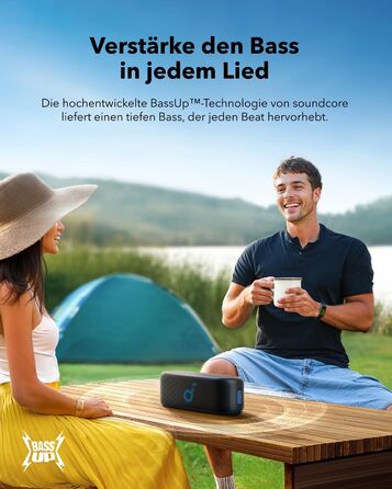 Soundcore Select 2S: Портативна Bluetooth колонка з 20W стерео, BassUp™ та IPX7 захистом (чорний)