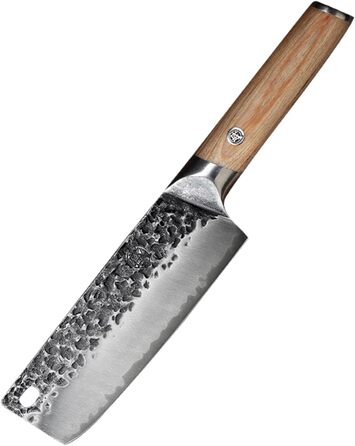 Японський ніж Santoku Mitsumoto Sakari 17 см, ручне ковальство, професійний (з ручкою Pakkawood)