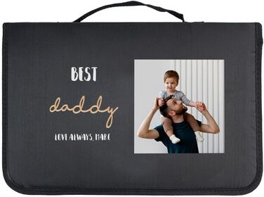 Wanapix Персоналізований набір для барбекю | 6 аксесуарів (2 ножі, заточувач, ніж для нарізання, щипці, бамбукова дошка) | Найкращий тато