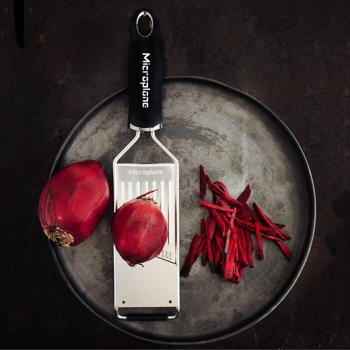 Мікроплан Профі Джулієн - овочевий тертак для картоплі, яблук, моркви, цукіні та червоного капусти (чорний, з нержавіючої сталі)