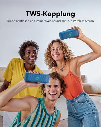 Soundcore Select 2S: Портативна Bluetooth-колонка з 20W, BassUp™ та IPX7 захистом (синій)