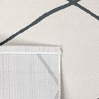 Домашній килим Paco з коротким ворсом для передпокою, спальні, Сучасний скандинавський ромбоподібний візерунок, розмір колір (80x150 см, білий 2)