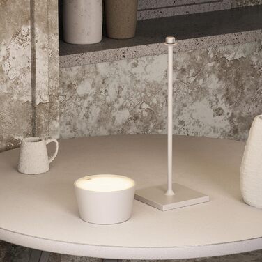 LED настільна лампа Palmina 842 з димуванням, акумулятор 4400mAh, IP54, для дому та саду, 1 шт. (білий)