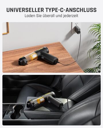 Бездротовий автомобільний пилосос Fanttik Slim V10 Mix 4-в-1, потужність 16 кПа, з LED-дисплеєм та функцією обдуву для авто, офісу та клавіатур