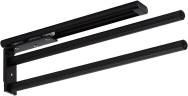 Тримач для рушників SOTECH TED з алюмінію, чорний матовий, 2-х секційний, телескопічний, 325-487 мм