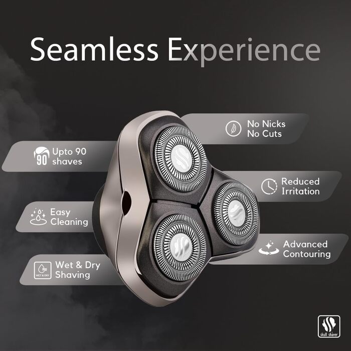 Запасні леза Skull Shaver Forte Pro (3 шт.) для бритв Pitbull, Palm та Butterfly Kiss — для гоління голови, обличчя та тіла