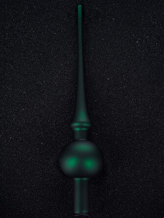Джек Різдвяна ялинка мереживо Тюрінгського скла 28 см мереживо ручної видувки крижаний лак глянсовий матовий, колір (темно-зелений матовий)
