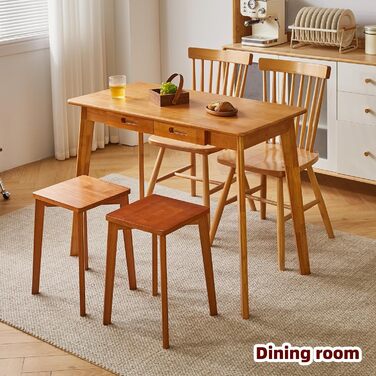 Дерев'яний письмовий стіл з шухлядою та вішалкою, 100 x 50 x 75 см, Колір вишневого дерева, YD-WD01N