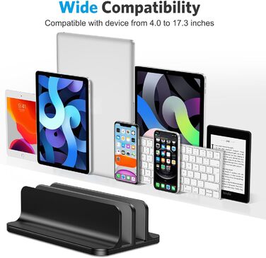 Підставка для ноутбука OMOTON: регульована, чорна, до 17.3 дюйма | MacBook Air/Pro