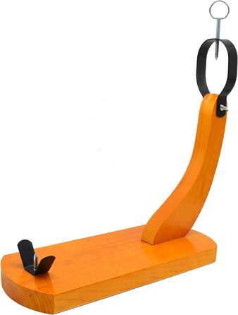 Підставка для шинки LepantoHouse Hammon, медовий колір, з ножем та кришкою, для дому та ресторану, чорний колір