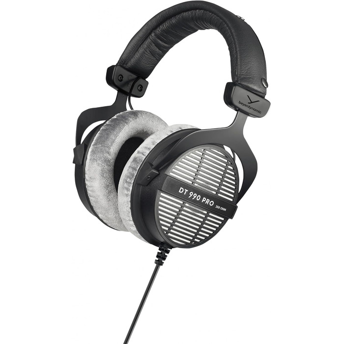 Накладні навушники beyerdynamic DT 990 PRO, 250 Ом, для мікшування/мастерингу, односторонні дротові