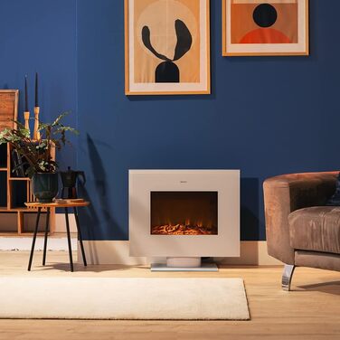 Електричний декоративний камін Cecotec ReadyWarm 2690 Flames Connected, 2000 Вт, Wi-Fi, білий, для 25 м²