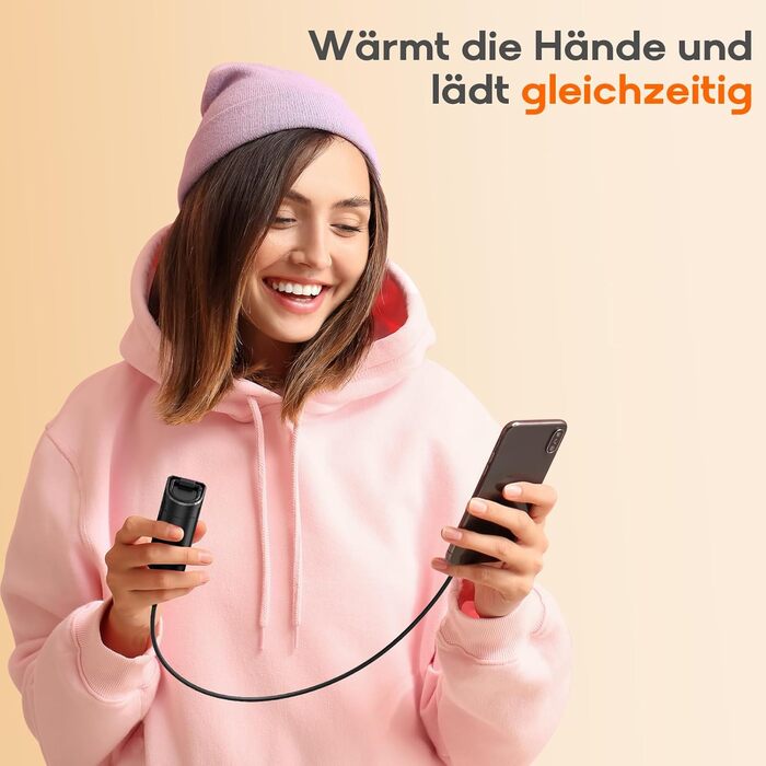 Електричний грілка для рук MyCARBON 10000 mAh USB-C, 9 годин роботи, 3 режими, багаторазовий, для жінок та чоловіків, подарунок для кемпінгу, туризму, гольфу