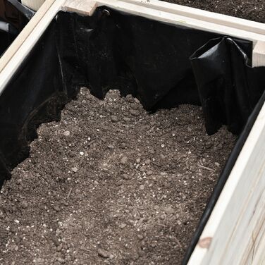 Підвищений грядоквітник/ящик для рослин, стійкий до погодних умов, масивне дерево, 50 см x 30 см x 60 см, натуральний