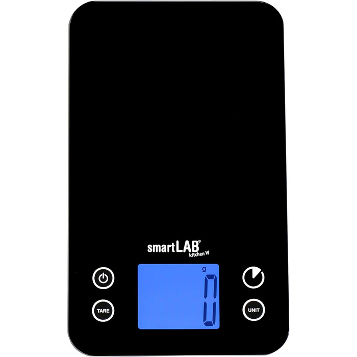 Кухонні ваги SmartLab Kitchen W з Bluetooth Цифрові ваги для кухні зі скла Харчові ваги чорного кольору з передачею даних