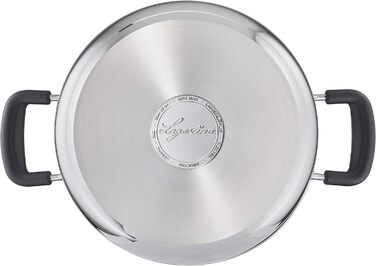 Каструля Lagostina Praktischer Kochtopf 22 см, сіра, нержавіюча сталь 18/10, для індукційних плит