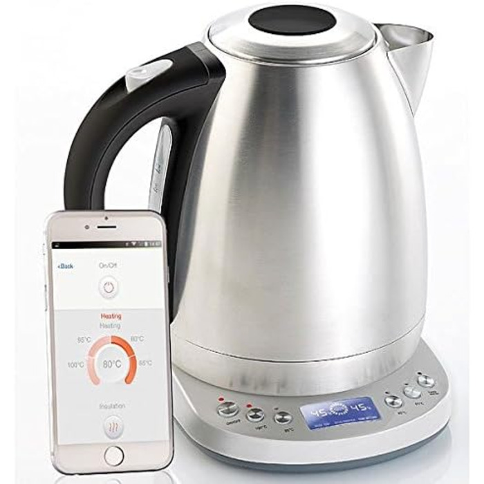 Чайник Rosenstein & Shne Modern чайник V3 WSK-400 з 4 налаштуваннями температури та таймером для чаювання, 1,7 літра (чайник підтримує тепло, дисплей температури чайника)