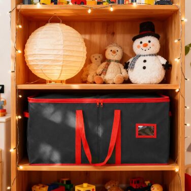 Коробка для зберігання прикрас на ялинку SALCAR з 128 відділеннями, чорна