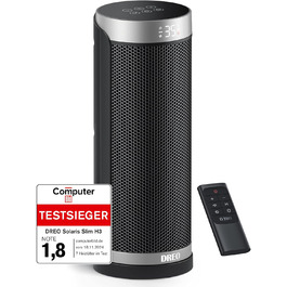 Електричний обігрівач Dreo Solaris Slim H3: тихий, енергоефективний, з осциляцією, пультом керування та захистом від перегріву