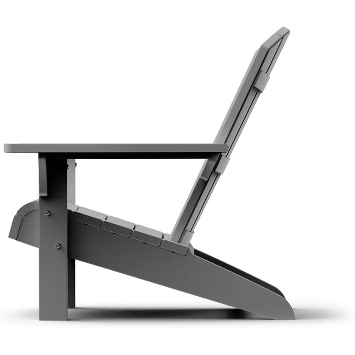 Стілець Adirondack Keter Allibert Troy для саду та тераси, пластиковий, антрацит/світло-сірий, 93x81x96,5 см, для вулиці, стійкий до погодних умов