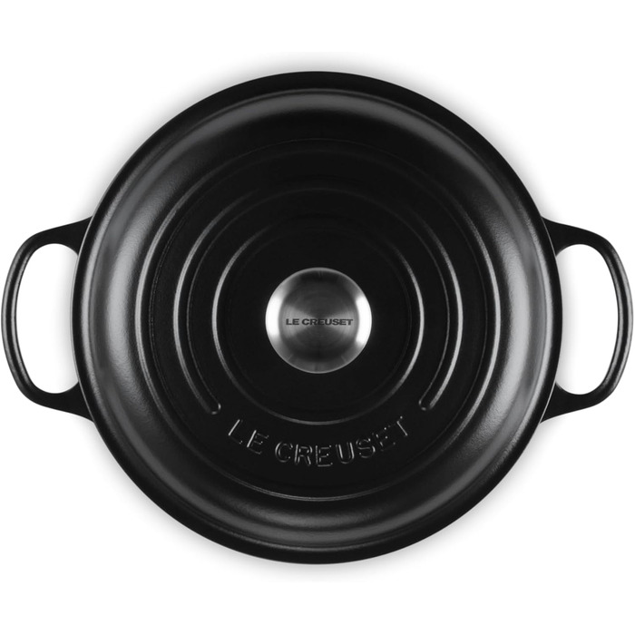 Le Creuset Signature: каструля-сковорода з чавуну, 26 см, 2.2 л, для всіх типів плит (включно з індукцією), чорна матова
