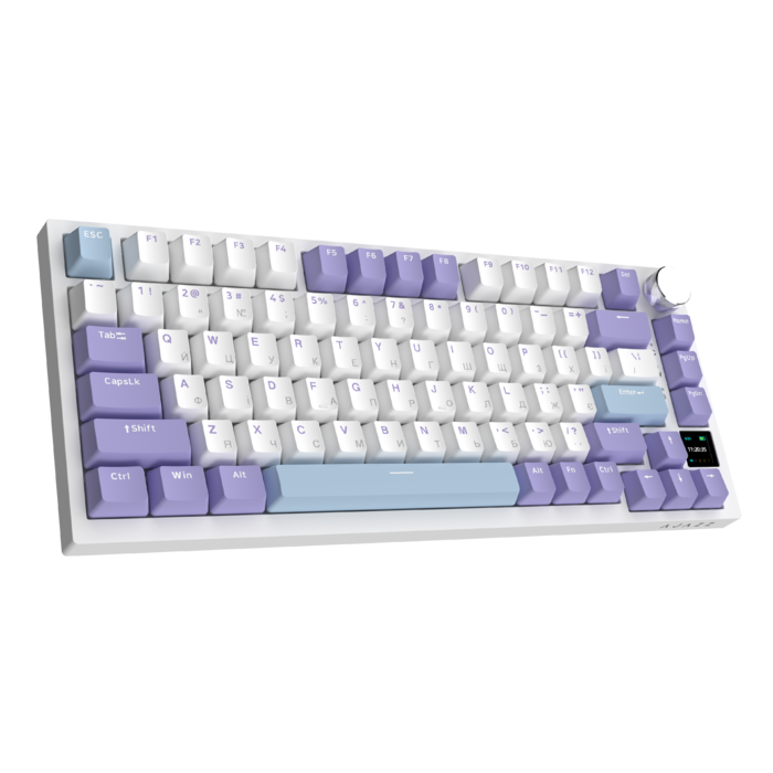 Бездротова механічна клавіатура Ajazz AK820 PRO 75% Flying Fish Switch White RGB (AK820PRO-FF-PWB)