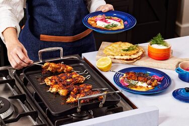 Гриль LE CREUSET з антипригарним покриттям, алюміній, 35 см, для всіх плит (вкл. індукційні), антрацит/срібло