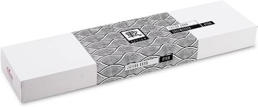 Кухонний ніж шеф-кухаря Zayiko Kuro Damast з лезом 20 см, з 67 шарів дамаської сталі, з ручкою з паккавуду