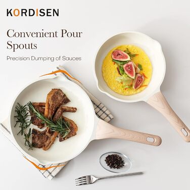 Набір антипригарних сковорідок Kordisen з керамічним покриттям 20/24/28 см, 3 шт. (індукційні, без PFOA/PFAS)