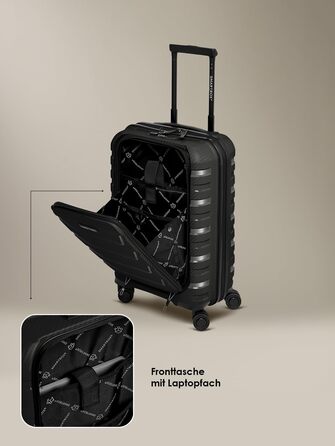 Набір валіз Smartbox Hartschalen Edition 01: 3 валізи, розширюються, з TSA-замком та відділенням для ноутбука (Чорний)