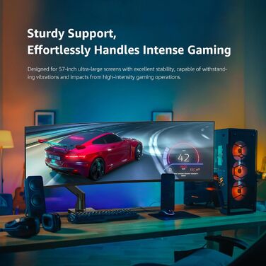 Підставка для монітора Bewiser Robuster: міцна, для широких моніторів 34-57 дюймів, до 20 кг, чорна