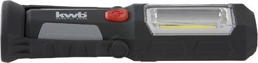 Робоче світло COB-LED міцна лампа для майстерні з магнітною основою (поворотною), гачком для підвішування, функцією ліхтарика, плоскою, чорною Поворотне робоче світло на батарейках