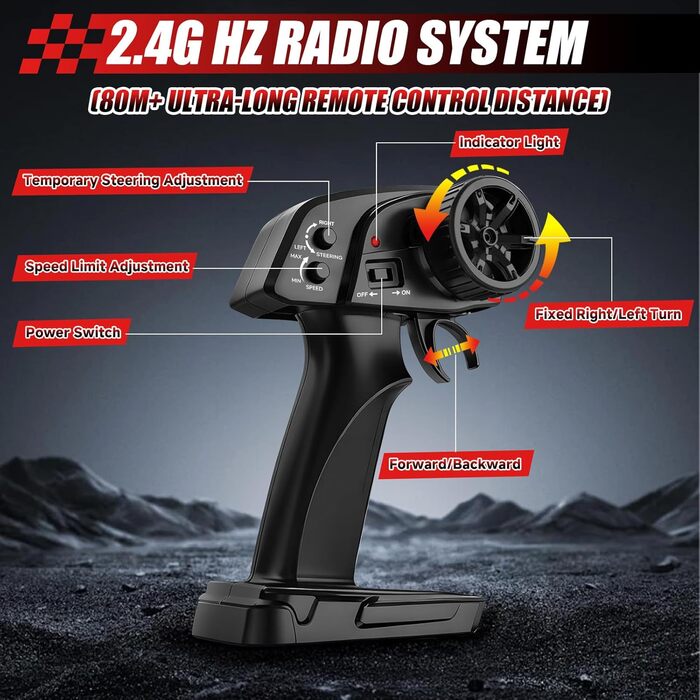 Радіокерований позашляховик 1:18 40 км/год 2.4GHz 4WD для дітей та дорослих. RC дрифт-трак, баггі для перегонів на вулиці та бездоріжжі.