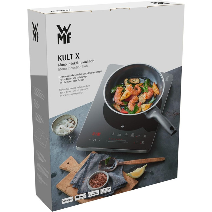 Індукційна плитка WMF Kult X - мобільна, однокільцева, 2100 Вт