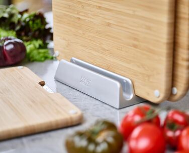 Набір дерев'яних обробних дощок Joseph Joseph Nest Boards (3 шт.), бамбук, нековзкі ніжки, металевий тримач