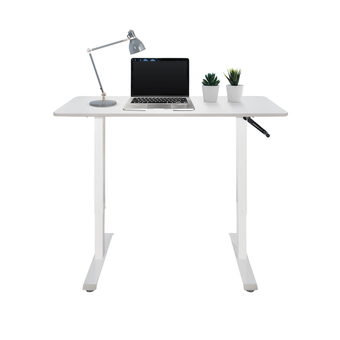 Робочий стіл STAND CR 120 x 60 з ручним регулюванням висоти, білий, hjh OFFICE