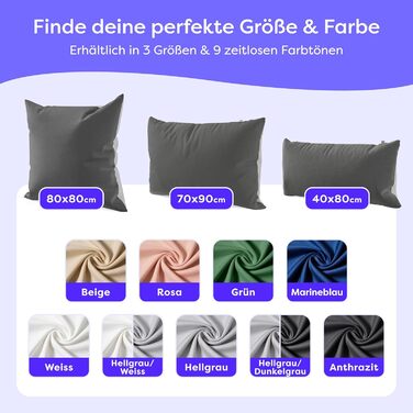 Комплект постільної білизни Wolkenfeld 135x200 см - сірий (світло-сірий/темно-сірий), м'який, не потребує прасування, сертифікат ÖKO-TEX, мікрофібра (1x 135x200 + 1x 80x80)