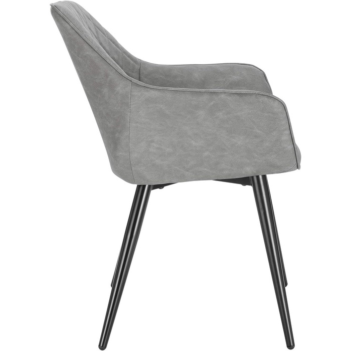 Крісла для їдальні WOLTU, 2 шт. в наборі: оббиті крісла з підлокітниками для кухні, вітальні, зелені, з металевими ніжками, штучна шкіра