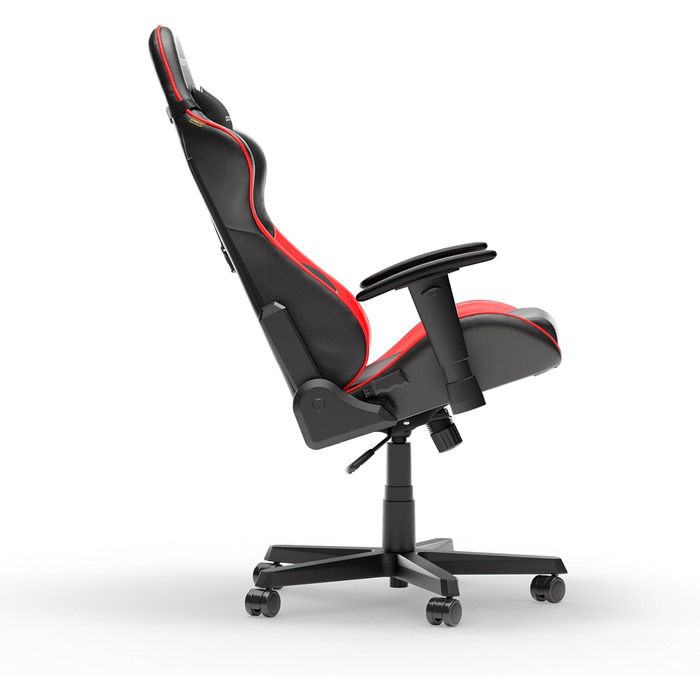 Крісло ігрове DXRacer Formula L з ПВХ шкіри - Оригінальне ергономічне крісло для геймерів та офісу (Чорний & Червоний, FD23)